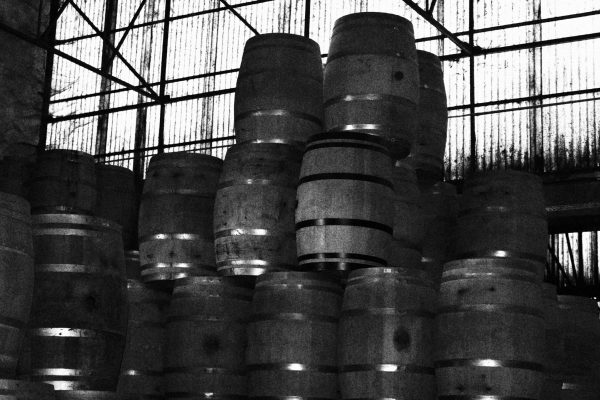 Stock - 225l Ex red wine barrels - Black & White - 1